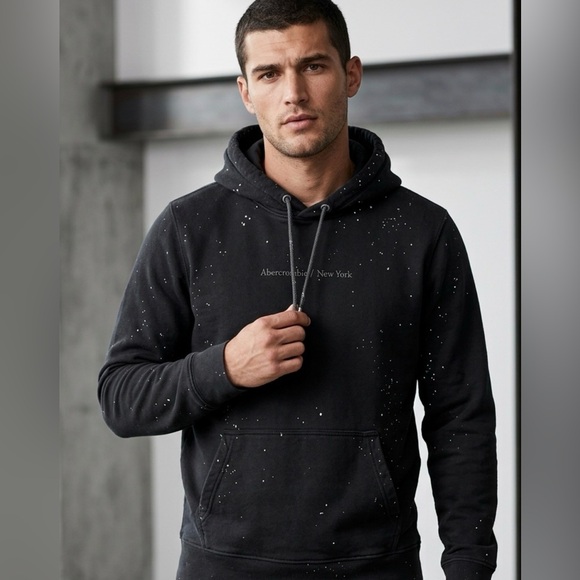 Abercrombie & Fitch Other - Abercrombie & Fitch Men's Black Speckled Hoodie